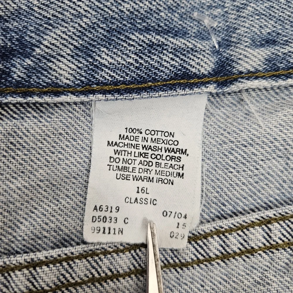 Vintage Distressed Harley‎ Davidson Light Wash Relaxed Fit Jeans Size 16L C82